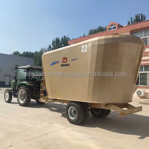 Vertical TMR Feed Mixer for Farm Use Designed to Mix Banana Peel and Other Cattle and Sheep Feeds