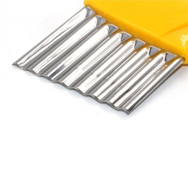 Potato Cutter Chip French Fry Maker Dough Vegetable Fruit Crinkle Wavy Slicer Knife Stainless Steel Potato Cutter Kitchen Tool