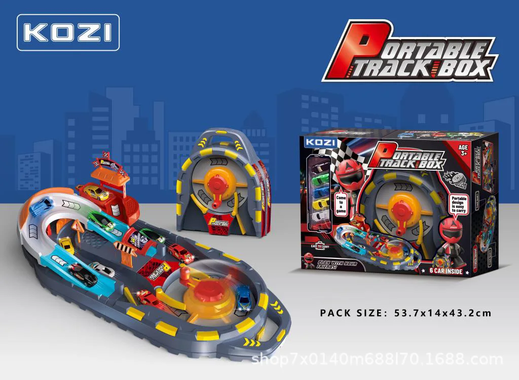 2021 new arrival racing Swing Track Set Creative Foldable Racing Track Assembly Car Adventure Track Toy Racing cyclotron