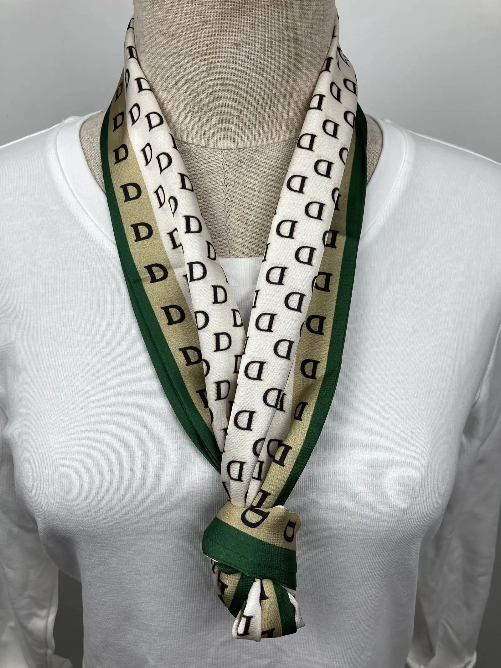 Длинный шелковый шарф, сумка, галстук, женский шейный узкий шарф, повязка на голову, шейный платок, лента, новинка 2022, Принт лошади