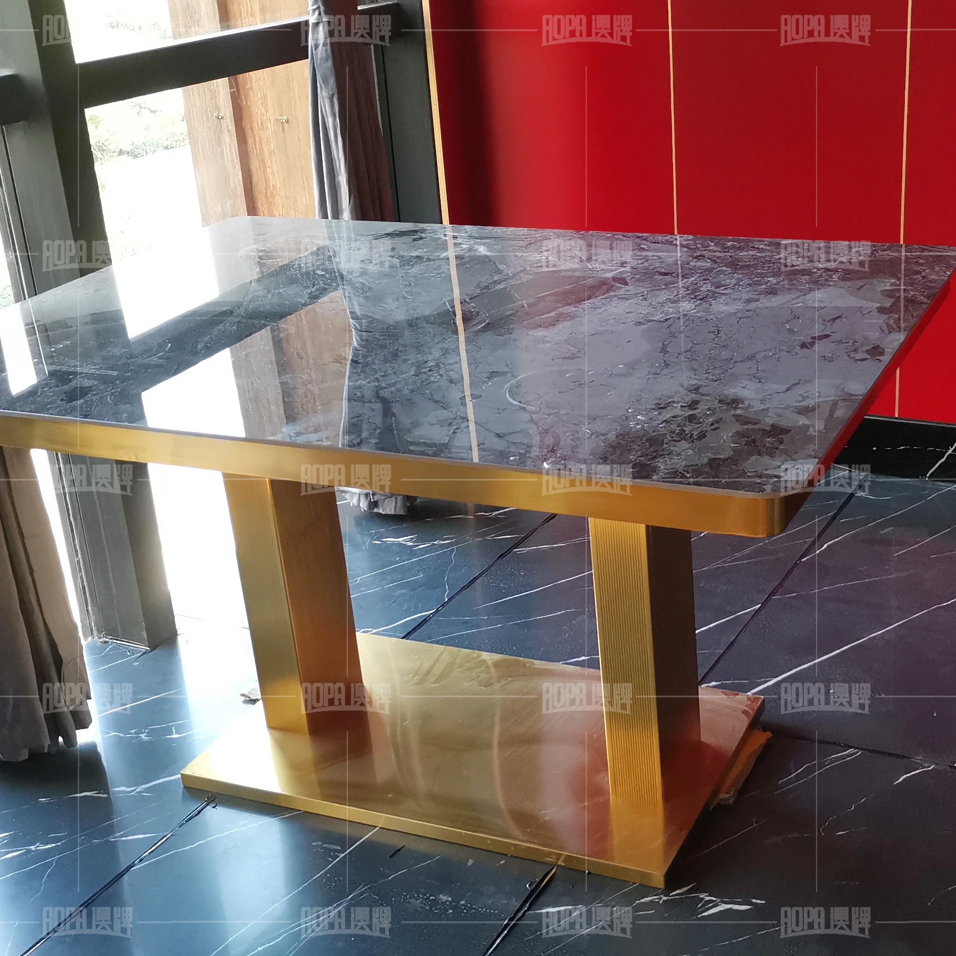 AOPA 2020 Commercial Beautiful Tempered Glass Electric Hot Pot Restaurant Tables