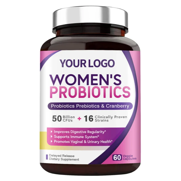 Private label Health Supplements Prebiotics and Probiotics  Capsules for Women Promote digestion