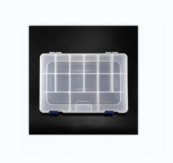 Removable storage box plastic transparent cosmetic fishing gear accessories rubber band storage box