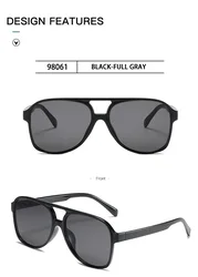 98061 European and American cross-border new sunglasses trend retro double beam sunglasses ins ocean piece  large frame eyewear