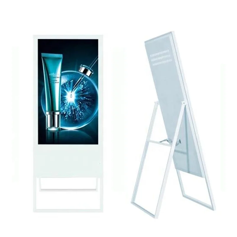 OEM/ODM 55 Inch Portable Totem Display Advertising Sign Holder LCD Screen E Paper Display Digital Signage Kiosk