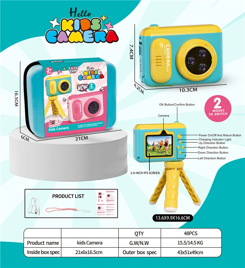 2025 Новый мини-профессиональный детский штатив многофункциональная камера для записи фото наклейка цифровая Забавный подарок
