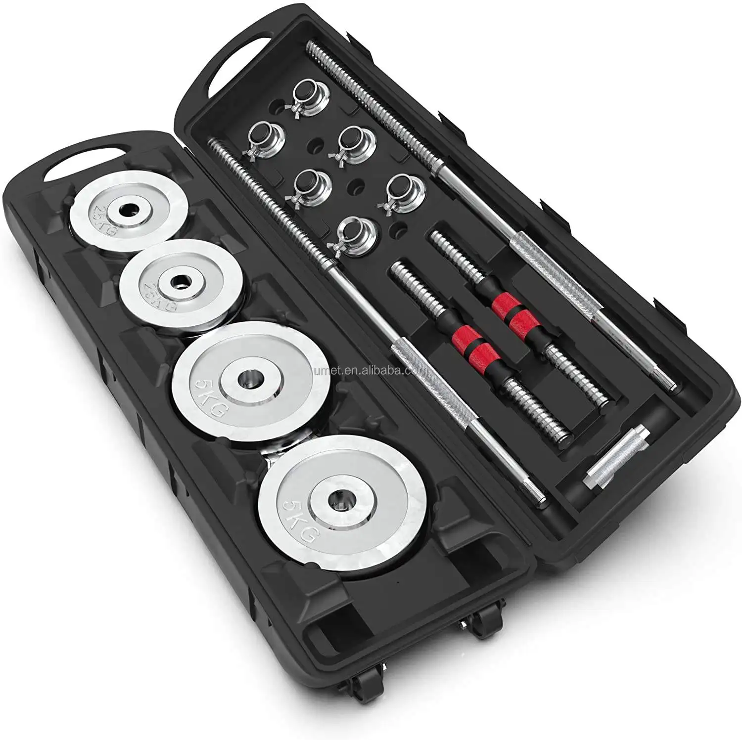 Umet High Quality Chromed Iron Dumbbell Set Weight Lifting Barbell Dumbbell Set With ABS Case