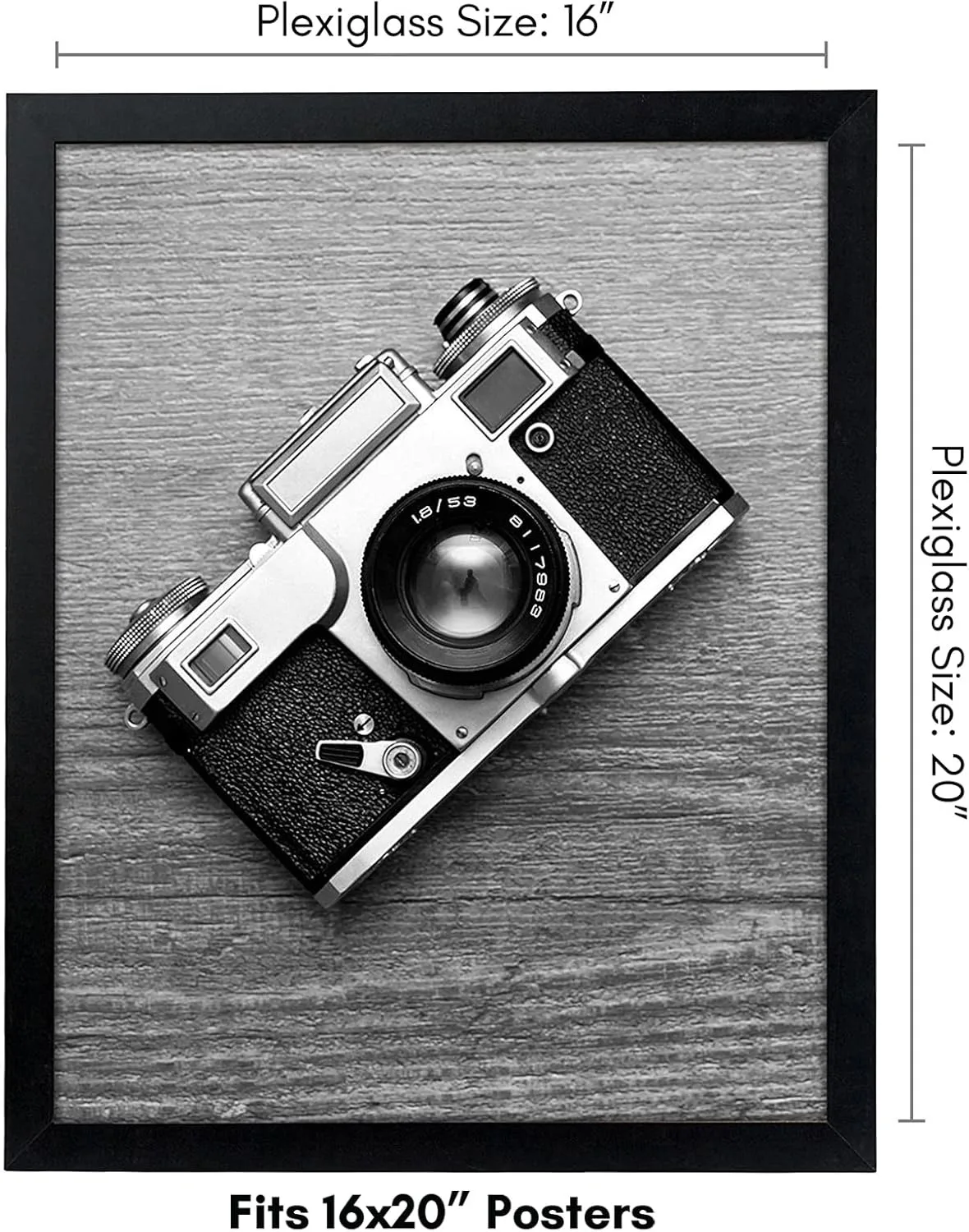 Classic Natural Black Woodgrain 16x20 HD Acrylic Gallery Photo Picture Art Prints artwark Wall Hanging Home bar studio decor