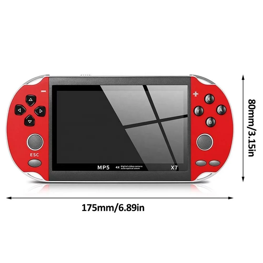 Portable Retro X7 Plus Game Console Handheld 5.1 Inch Screen 128 Bit Video Games Consoles 8GB for Camera And Video