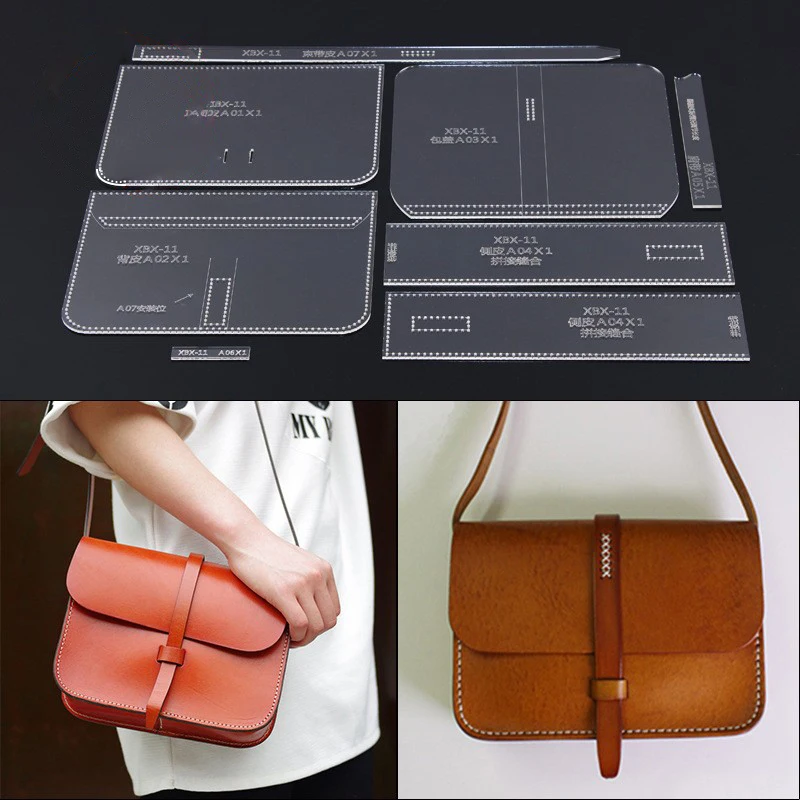 Leather Handmade acrylic design template pattern Transparent leather templates acrylic