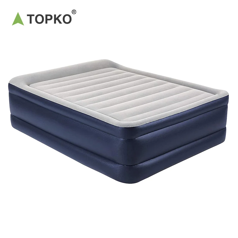 TOPKO High Quality Double Inflatable Mattress Outdoor for Camping, Home & Travel Inflatable Air Bed