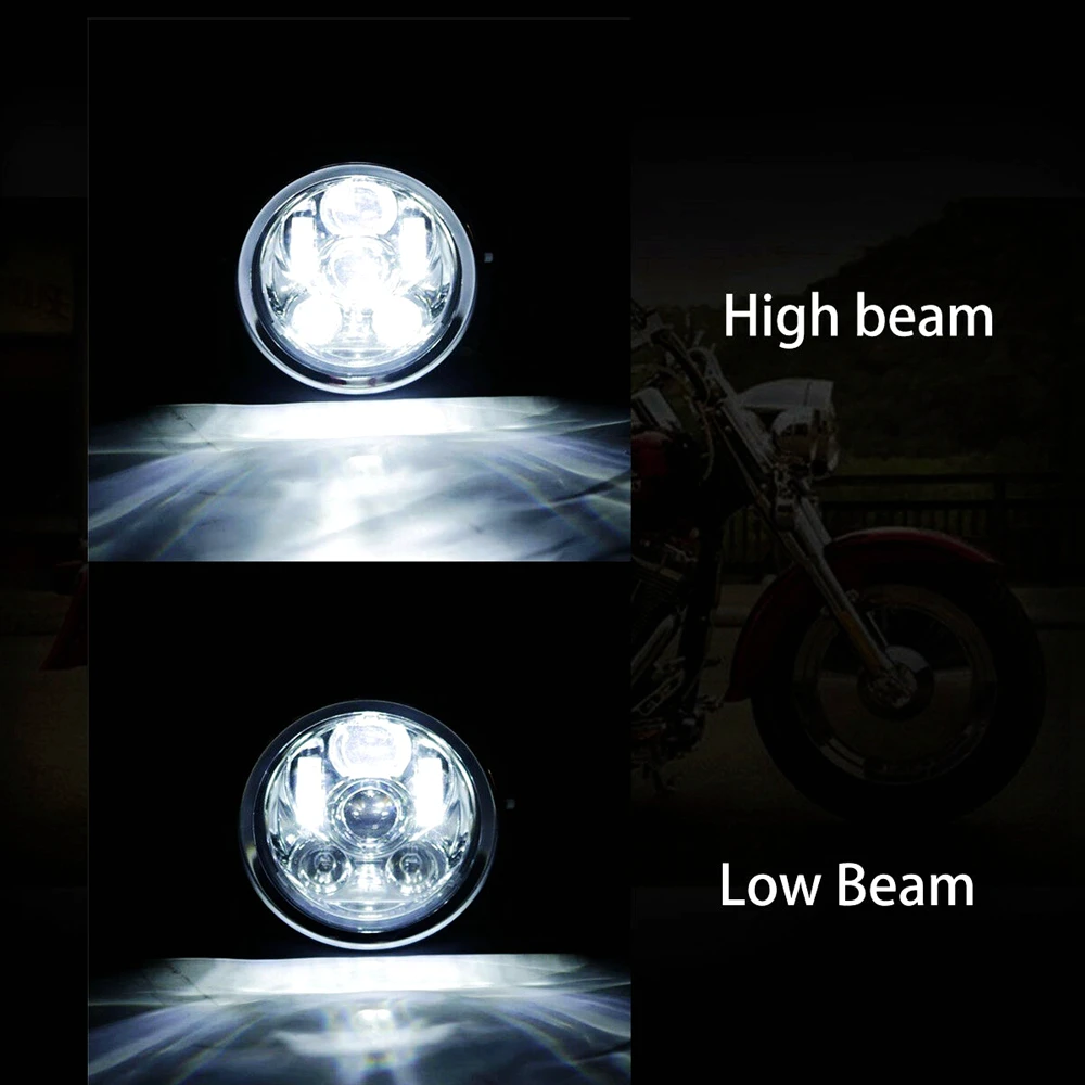 12V 5.75inch led headlight 30W LED Headlight Work Light Bulbs Round Motorcycle Headlamp with DRL Hi low beam