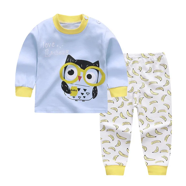 
Four Seasons Cartoon Print Baby Clothes Sets Unisex Kids Clothing Sets boys and Girls pajamas 