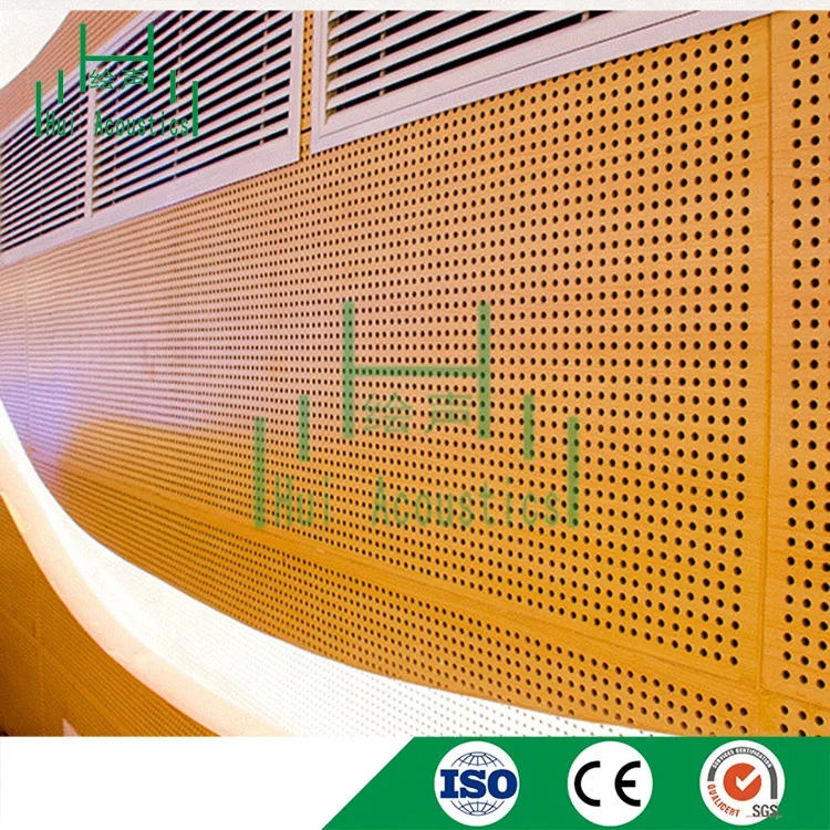 12Mm MDF Acoustic Board Soundproof Perforated Wall Panel Wood Wall Paneling Boards Perforated Sound Insulation Plate