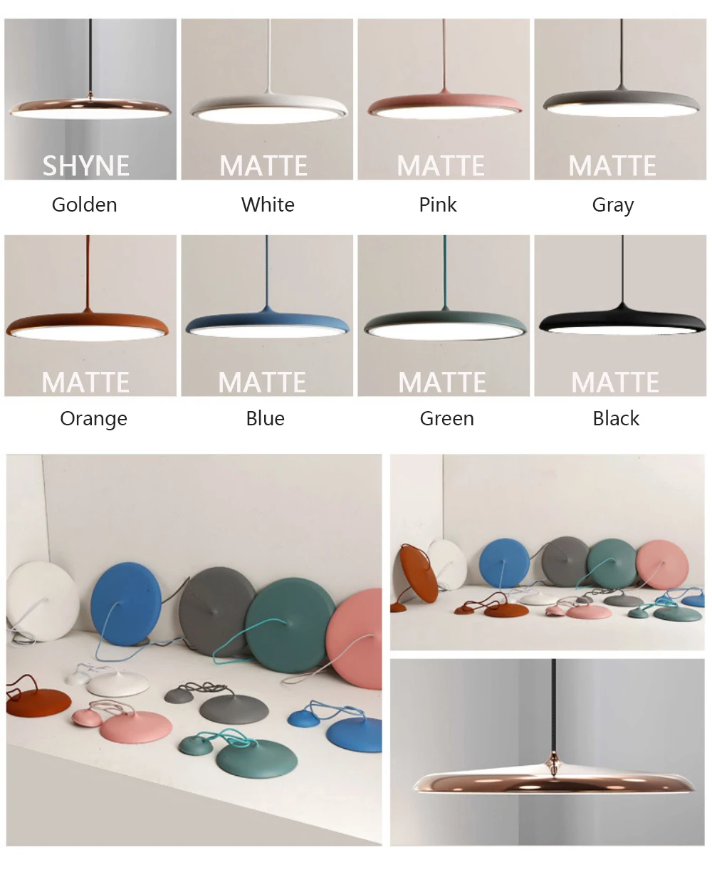 
Modern Art Design UFO Disc LED Chandelier For Restaurant Living Room Bedroom Table Study Room Bar Hotel UFO Suspension Light 