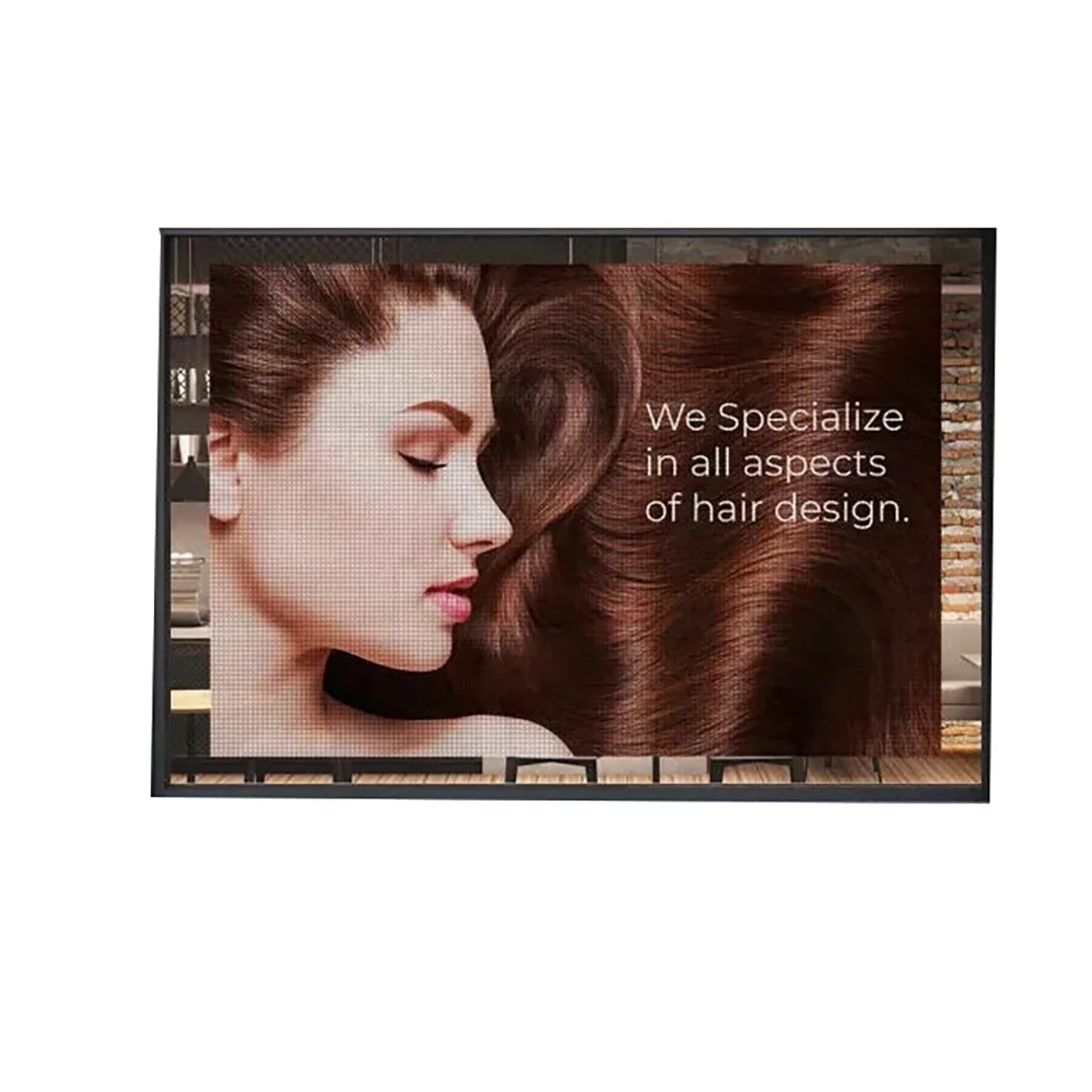 Window  Hair Salon shop and Spa Business  perforated vinyl sticker graphics printing