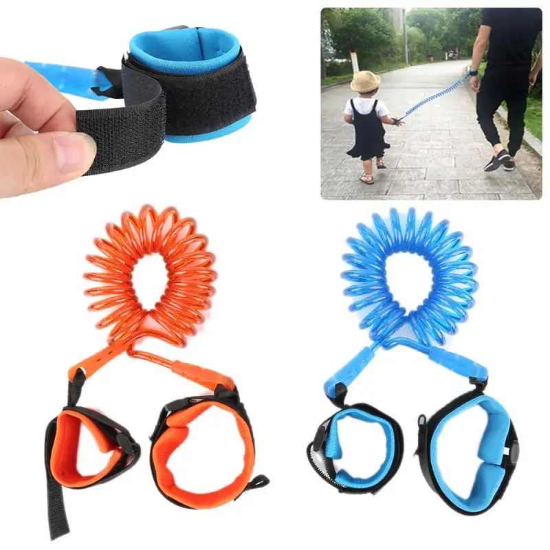 Child Kid Anti-lost Link Safety Leash Adjustable Wrist Harness Cut Continuously Strap Reins Traction Rope Solid