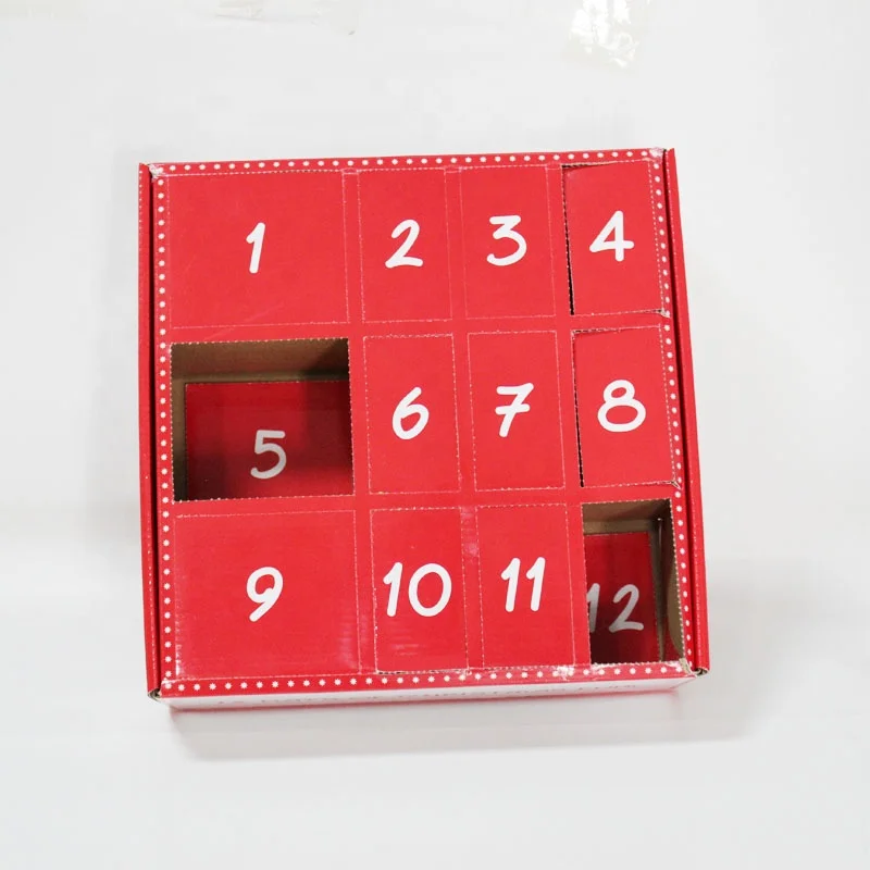 
2021Wholesale custom logo advent calendar fidget toy advent calendar cardboard box 