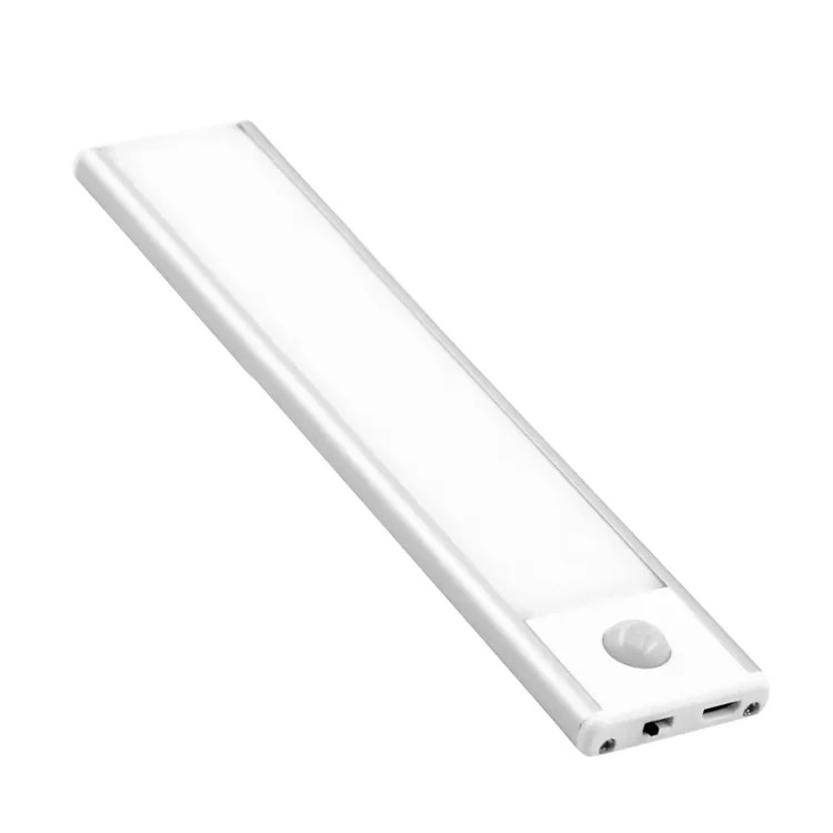 36 LED USB Rechargeable Aluminium Alloy Sensor Cabinet Light Long Strip with Warm White Cold White for Bedroom Closet Lighting