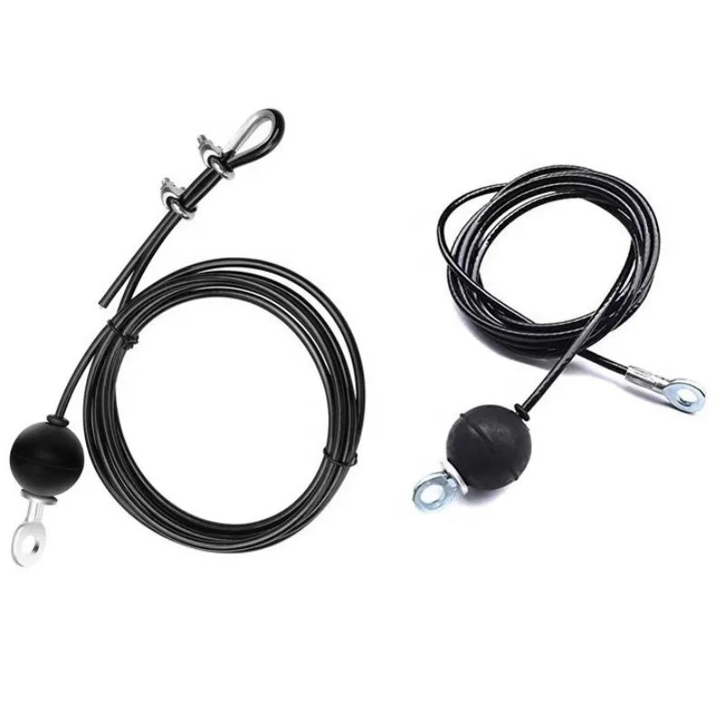 Flexible Gym Sports Accessory PVC Coated Steel Wire Cable With Ball for Bodybuilding Fitness