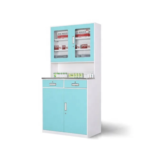High Quality Medical Metal Aluminum Medicine Storage Cabinets with Drawer Stainless Steel Medicine for Hospital Pharmacy