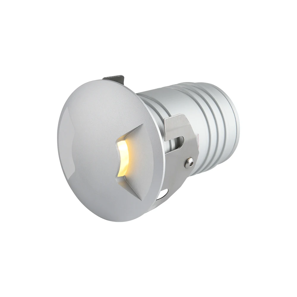 3W 1 way waterproof underground lamp industrial style silver gray small power buried lamp ip67, coutyard round buried lamp