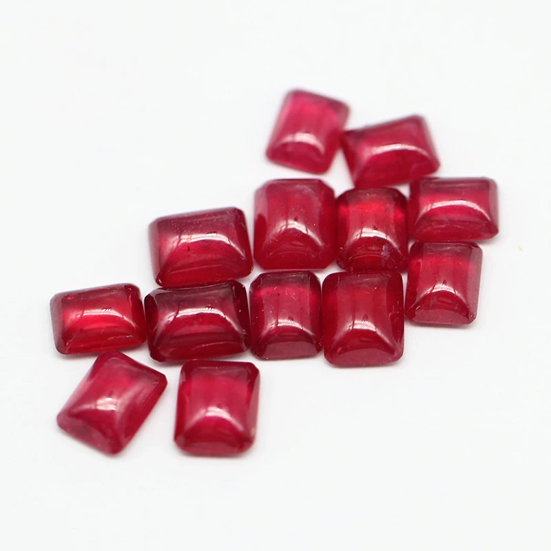 MEDBOO Fashion Jewellery Factory Cushion Cut Real Polished African Natural 12mm Ruby Gems Loose Gemstones For Jewelry Making