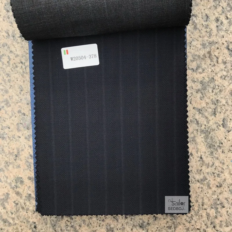
Custom made Mens suit wool fabrics good sale wide stripe for ready stock merino wool stripe fabric for mens suits 