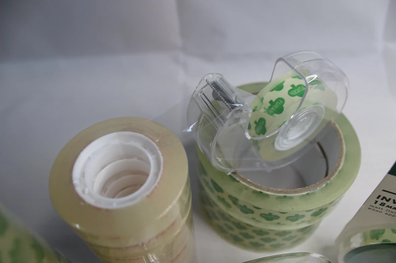 High quality transparent small size BOPP adhesive office school student stationery tape