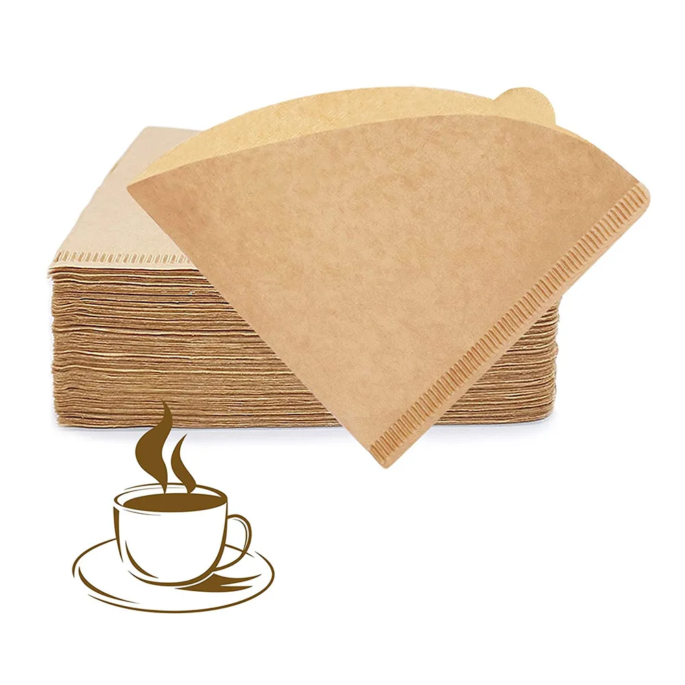 Factory Wholesale Brown Coffee Filter Paper Bulk High Quality Drip Disposable Coffee Filter Paper With Customized Box