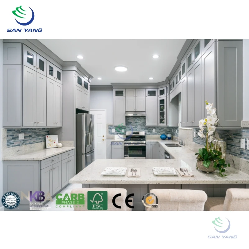 Ready to assemble modern kitchen cabinet set kitchen sink with cabinet high glossy kitchen cabinets solid wood luxury