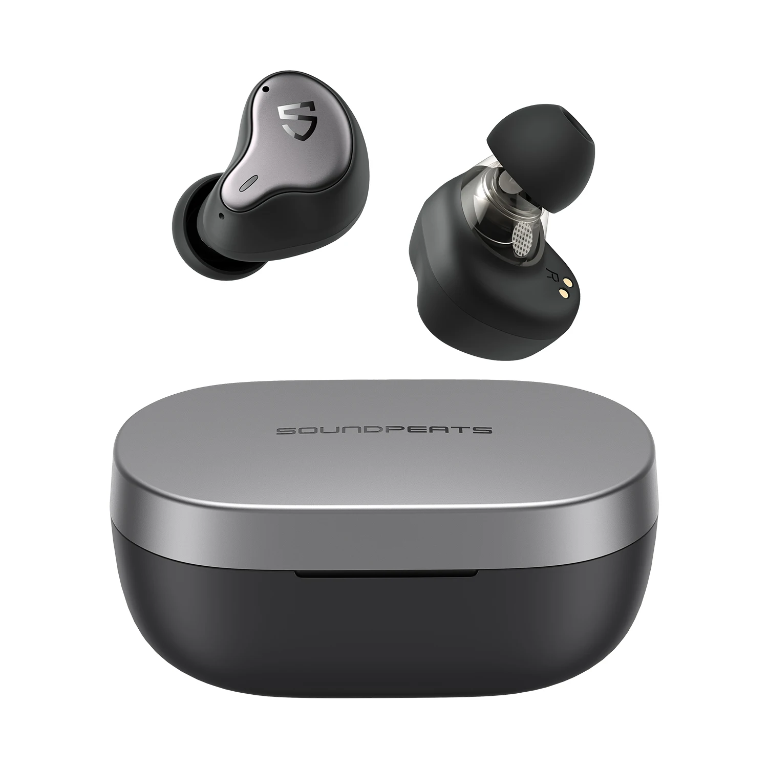 Наушники SOUNDPEATS H1 Knowles driver Hi-Fi с басами со съемным зарядным чехлом