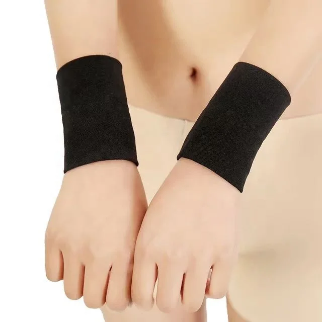 Elastic Fitness Athletic Seamless Cross Border Sports Nylon Knitting Compression Wrist Guard Sweat-Absorbing Wristbands