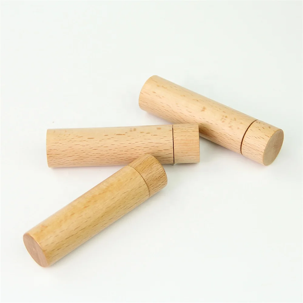 New Arrival material Wood empty essential oil nasal inhale tube bottle with stick