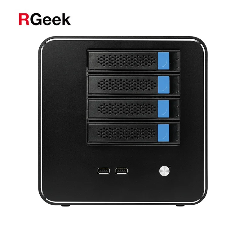  RGeek Custom NAS04B Industrial Mini-ITX Mini ПК ITX компьютер Nas 4 Bay 3 5 дюйма HDD облачный хранилище сервер