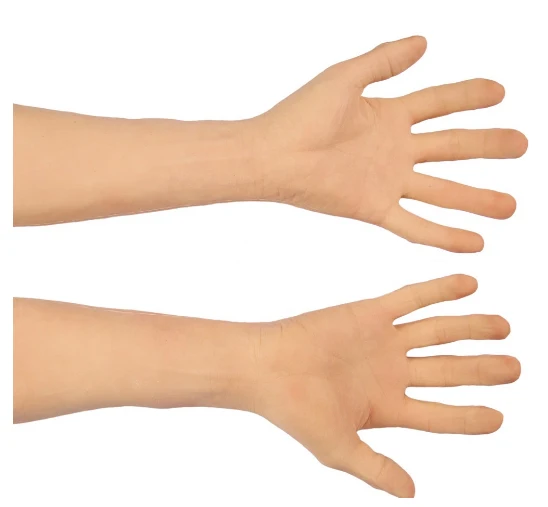 Tgirl Silicone Prosthesis Hand Sleeve Gloves Highly Simulated Skin Artificial Arm Cover Scars