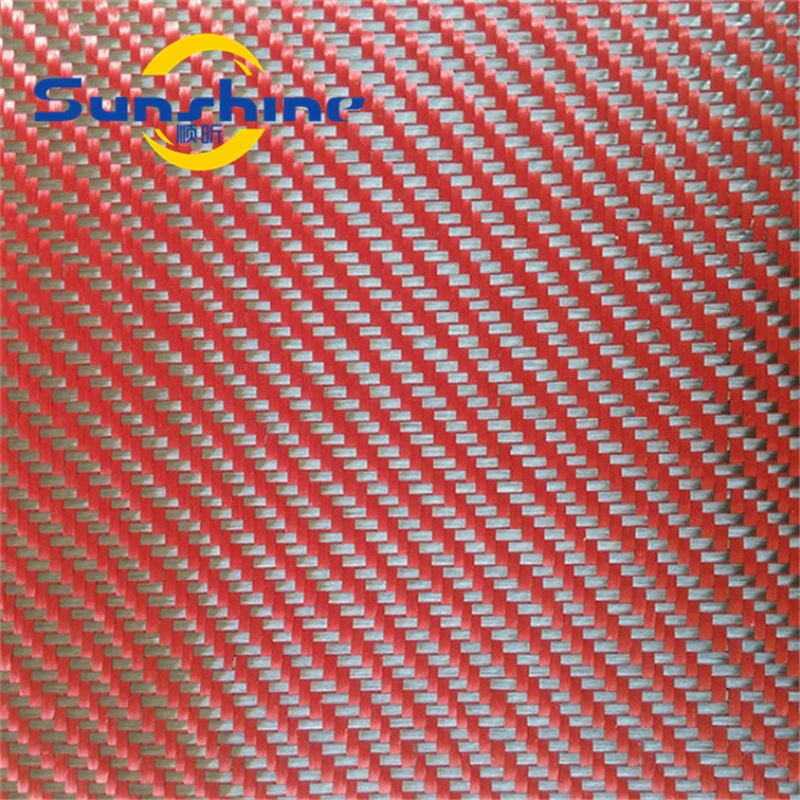 Twill weaved kevlar carbon fiber fabrics for inner decoration for automotive industry