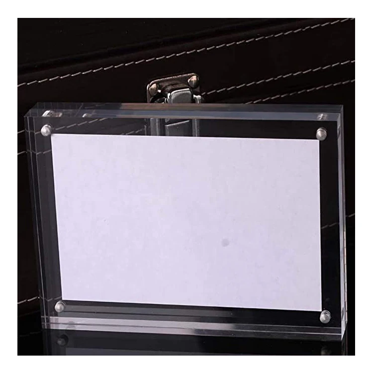 8.5 x 11 Inch Acrylic Magnetic Photo Frame Lucite  Acrylic Block Photo Frame Transparent Plexiglass luxury photo frame