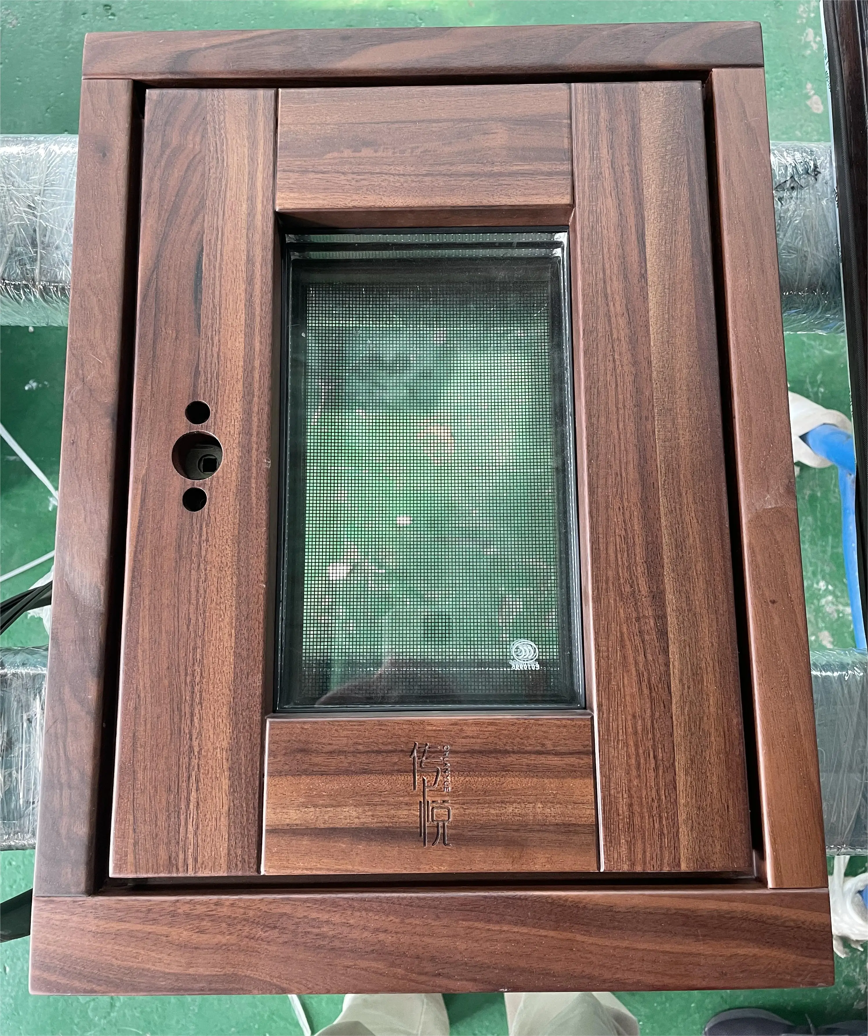 Emperor Fine Hurricane impact thermal broken bridge aluminum clad wood French Casement Window For Home