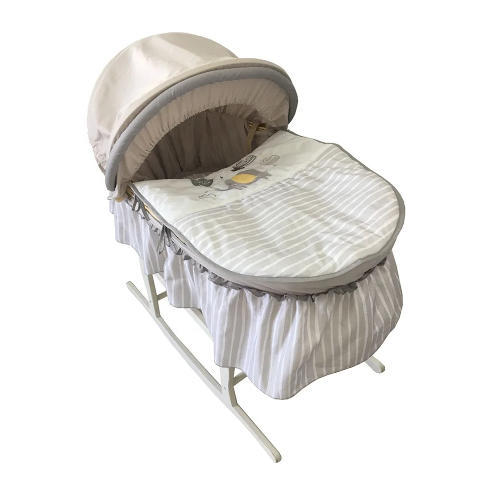 
2020 New 100% Cotton Neutral Baby Basket Set Carry Cot Baby Sleeping Nest 