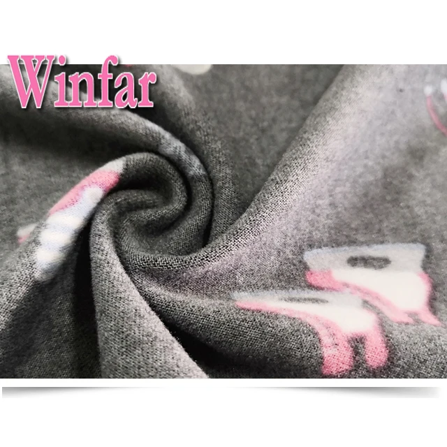 fashion DTY polyester spandex single jersey one side brushed poly fabric