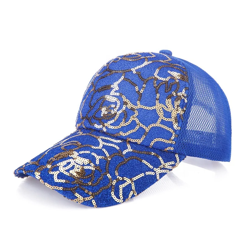 Custom hot sales bling bling baseball fashion sports hat summer luxury hats for women in stock