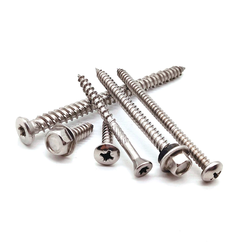 Stainless Steel 304/316 Hex Socket Head Self Tapping Bolt Screw Black Oxide Self Drilling Screw Flat Head