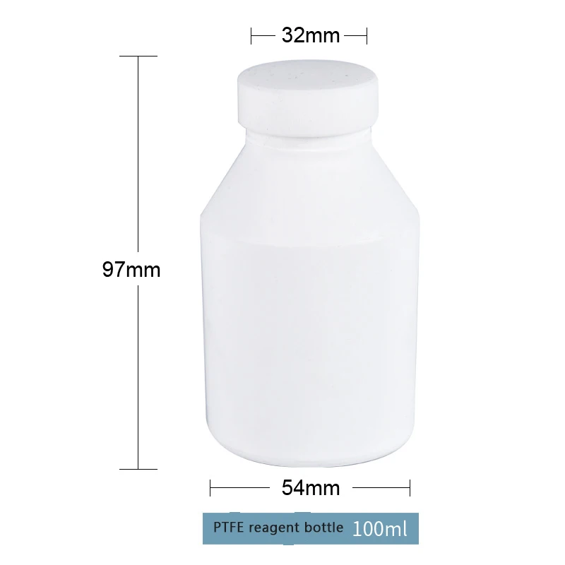 Poly Fluoroethylene Lab Reagent Use Narrow or Wide Mouth Capacity Durable PTFE Bottle