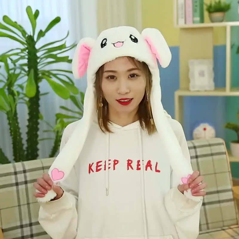 wholesale Popular Led light hats Plush Rabbit Bunny Ear Hat with led Christmas hats Led light