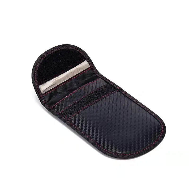 Wholesale RFID blocking car key signal blocking pouch carbon fiber car key case