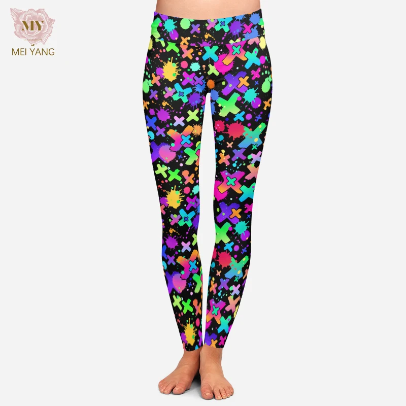 2023 Fox Watercolor Printed Leggings High Waist Buttery soft Yoga Workout Gym Digital print Leggings