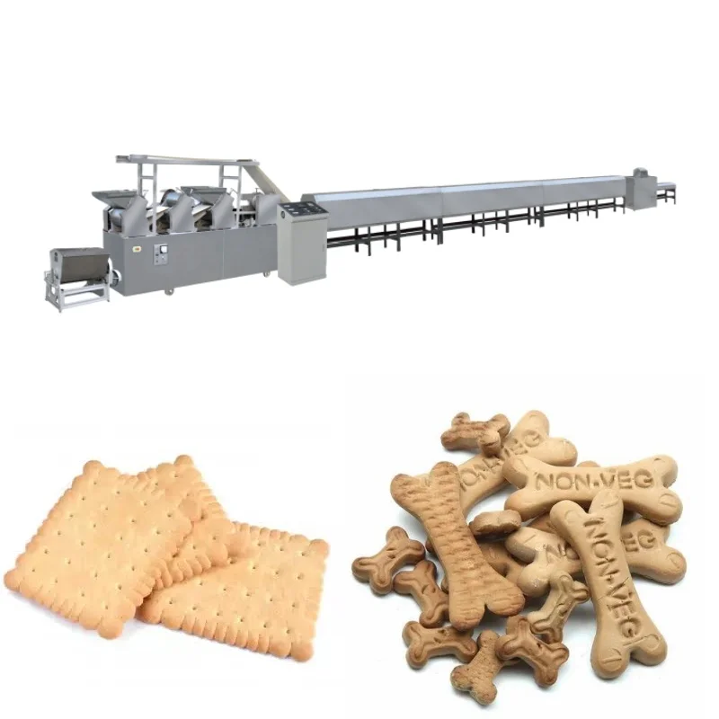 Automatic Soft Hard Soda Cracker Biscuits Production Line / Cookies Biscuits Making Machinery