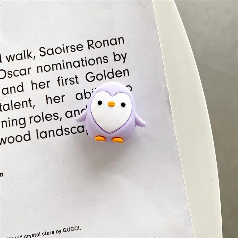 Cartoon Animal Penguin Shaped Cable Protector USB Wire Earphone Line Clip Charger Cartoon Data Cable Organizer