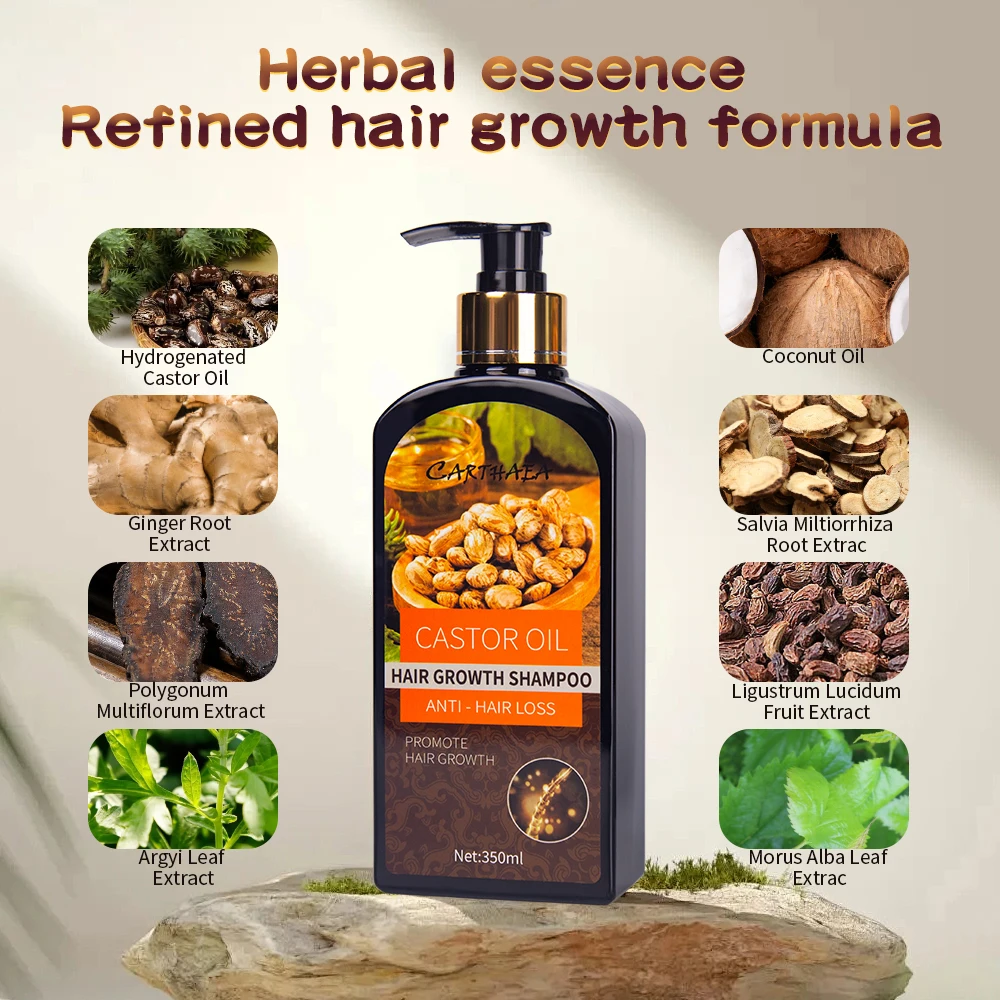 best Hair Growth Shampoo And Conditioner Private Label Professional Salon Products ginger Castor Oil organic hair growth shampoo